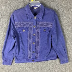 Vintage Saint Germain Jacket Women's XL 100% Cotton Extra Large‎ Button Up